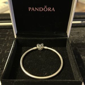 Genuine Pandora Sterling Silver Bangle Braclet